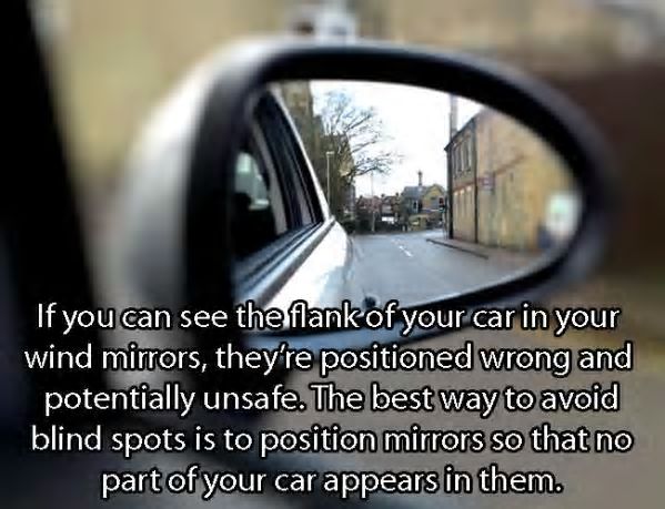 Position your Car mirror correctly