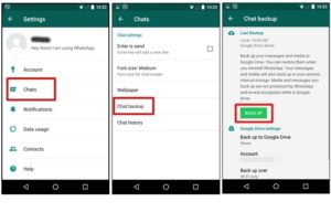 backup whatsapp on android