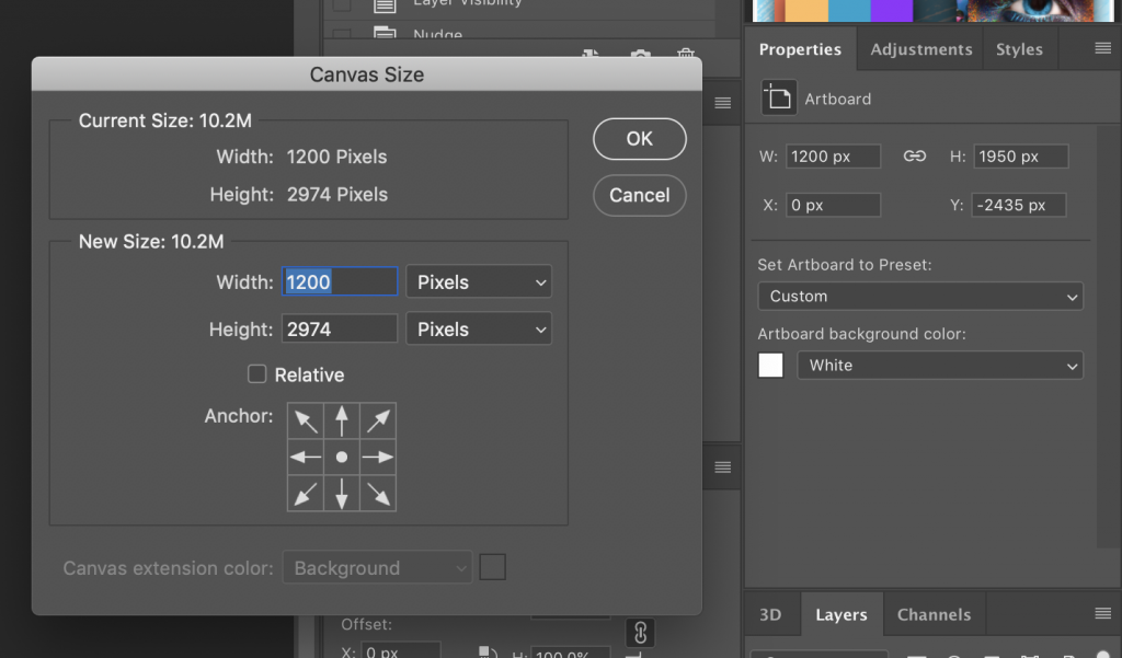 Change the Canvas Size in Photoshop CS6