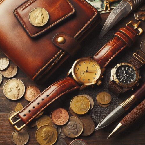 Wallet, Watch & Coin.