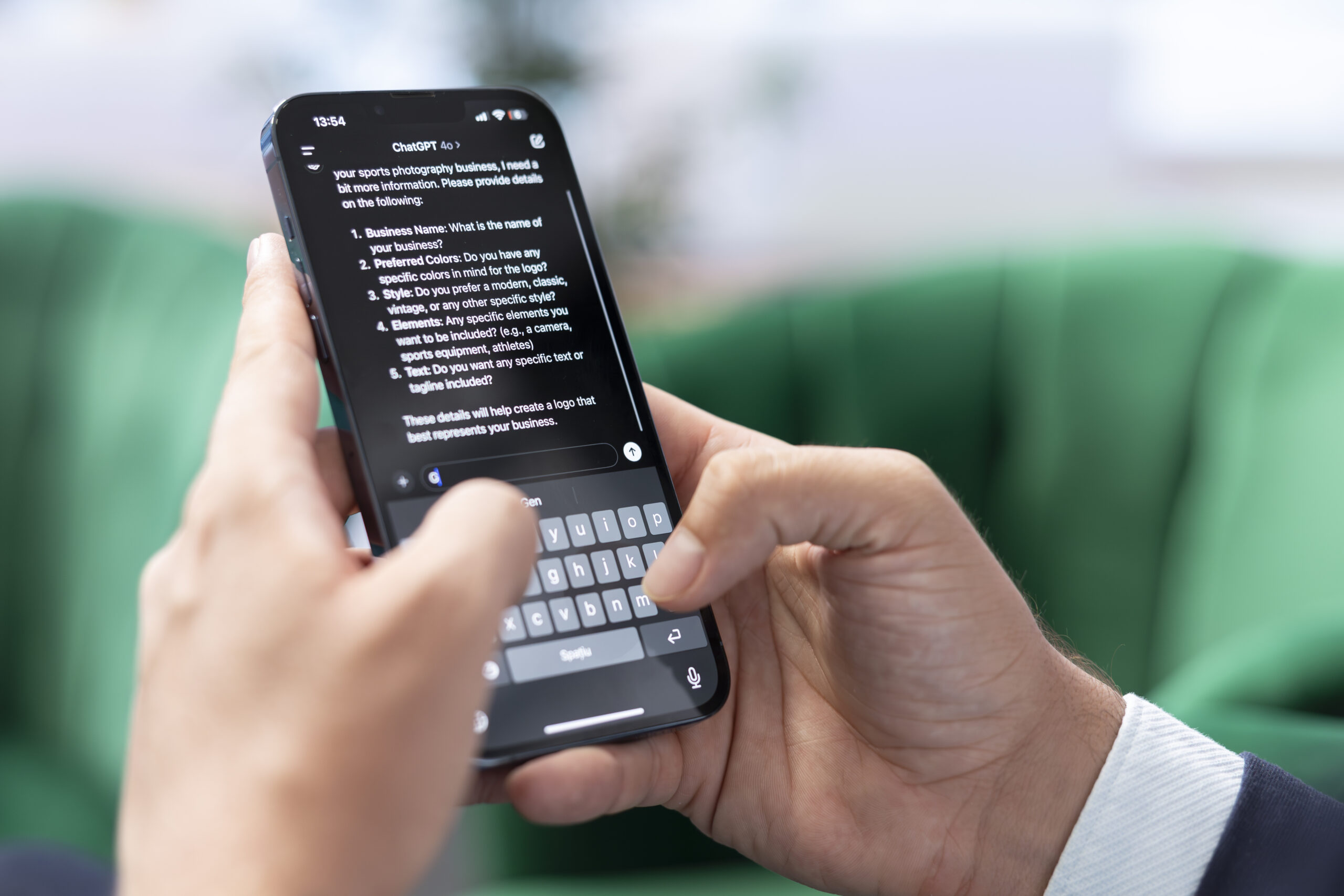 bucharest romania july 30th 2024 man typing prompts into ai powered chat scaled