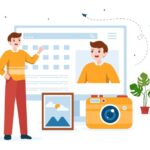 personal portfolio with profile data self improvement attract clients hand drawn illustration 2175 10427