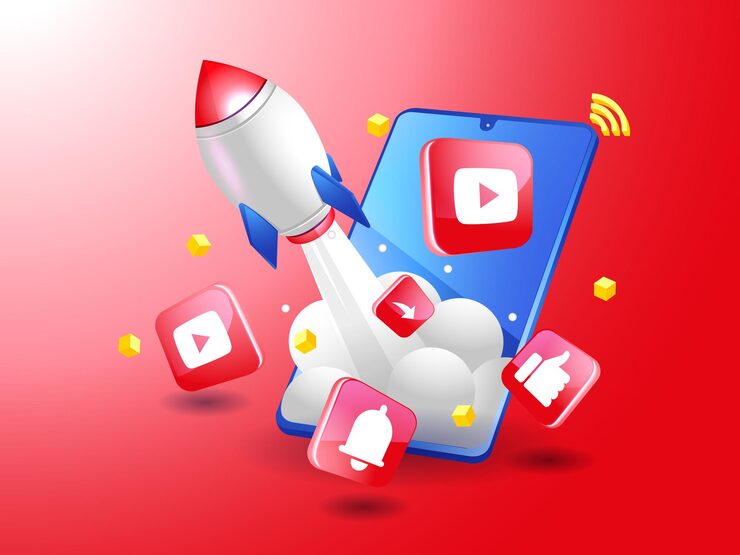 rocket boosting youtube digital marketing with smartphone 112255 1456