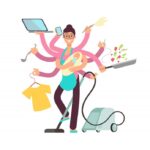 super busy mother working cooking simultaneously 53562 5326