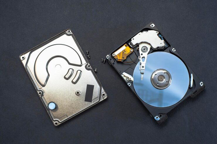 engineer fixing broken computer hard disc electronic repair shop technology development concept 140282 1008