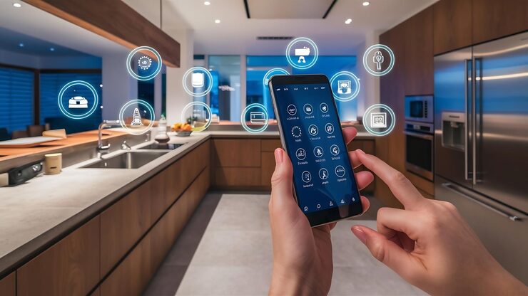Modern smart home controlled through a mobile application
