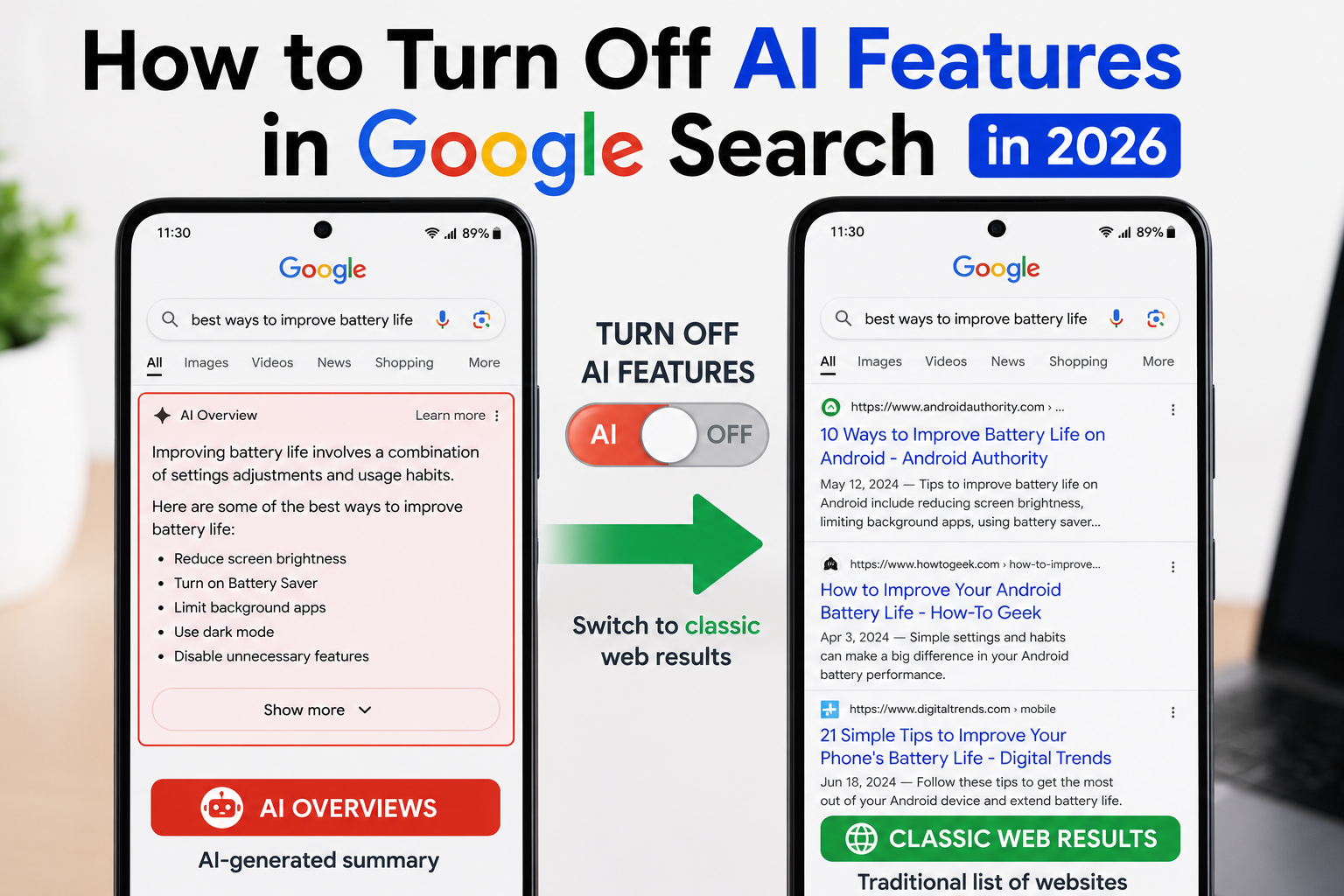 How to Turn Off AI Features in Google Search
